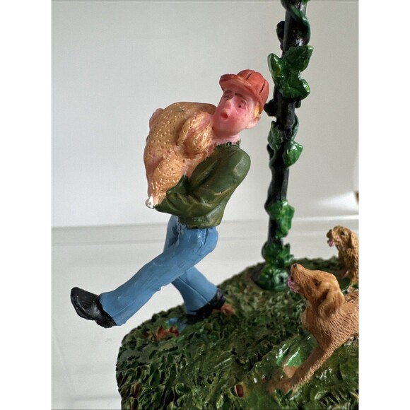 LEMAX Coventry Cove The Biggest Turkey Man Dogs Lamp Pole Christmas Village 4" - Picture 2 of 9